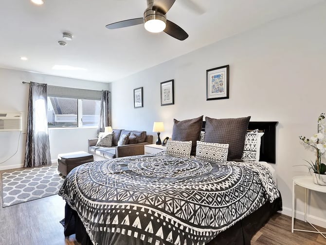 Modern Killington studio for a winter seasonal rental.